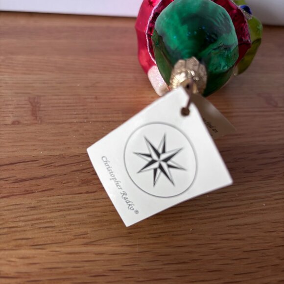 Vtg Christopher Radko Christmas Glass Ornament Elf Clown Court Jester Tag 1995 - Picture 8 of 11